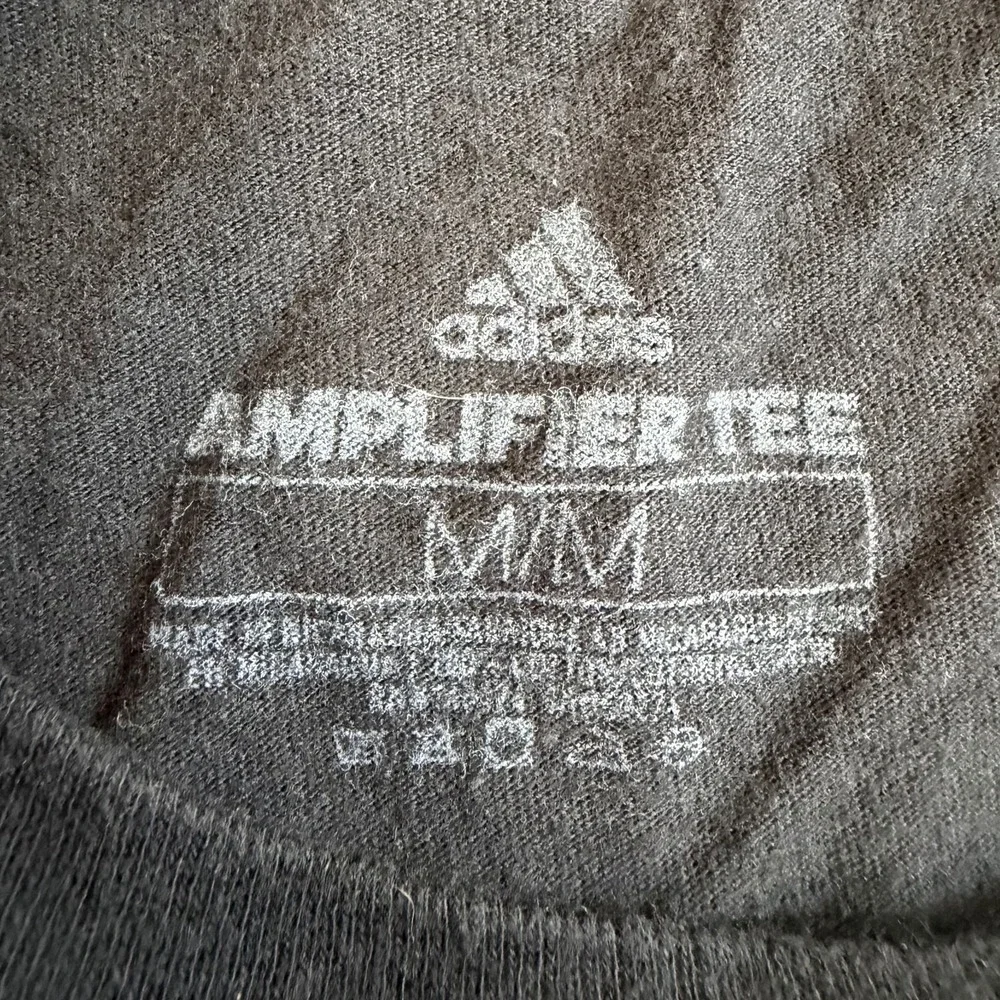Adidas Amplifier Tee T-Shirt Men's Black Orange Citrus Graphic Crewneck - Medium